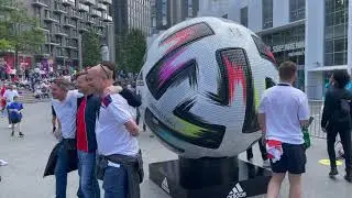 English Fans vs Danish Fans Outside Stadium | England vs Denmark | Its Coming Home | Wembley Stadium