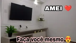 Olha o que fiz com meu painel velho da sala | Resultado incr&iacute;vel transformando m&oacute;veis| Lili Fonseca
