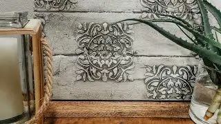 How to use Stencil of Paris and Antique Brown glaze to create DIY easy gifting with Tjhoko Paint