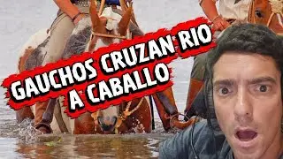 increíble Cruze de rio a caballo