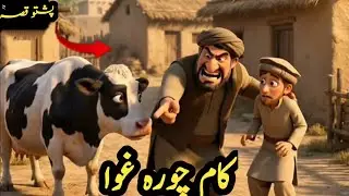 The Lazy Cow Story || Moral Story || کام چور غوا pashto Kahani