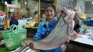 Countryside Vlog: Buy big fish for my recipe | Yummy fish rice porridge cooking