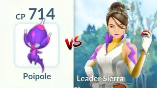 *NEW* UltraBeast POIPOLE vs LEADER SIERRA in POKEMON GO.