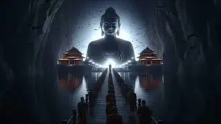 Behold the wonder of shining Buddha in a cave 