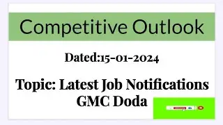 Bumper Job advertisement by GMC Doda #jkssb #jkpsc #jkpscjobs #job #jobsearch