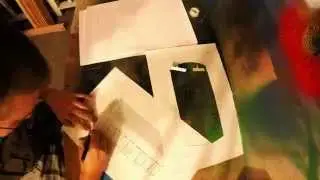 Timelapse of Cutting a Phone Booth Stencil (to be continued)