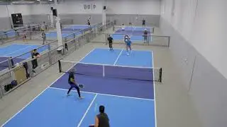Pickleball 2 Handed Backhand Hard Drive - Stock footage