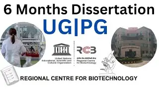 Regional Centre For Biotechnology|Dissertation|Apply Online|UG|PG|6 Months `|Research