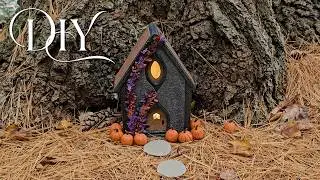 DIY Air Dry Clay Fairy House - Stone House Air Dry Clay Tutorial - How to Make a Miniature House