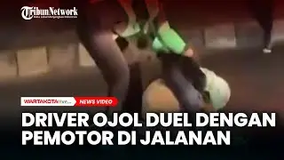 VIRAL, Driver Ojol Lawan Arah Ajak Duel  Pemotor di Jalan