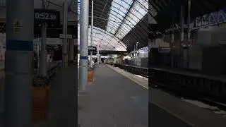 Lumo driver training ex EMR Class 43s (43467 and 43423) departs GLQ with horn toot 26/09/25