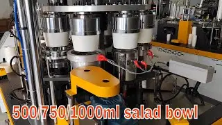 Small round salad paper bowl making machine take away food container machine