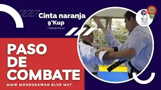 Pasos de Combate para Cinta Naranja Moo Duk Kwan Taekwondo Secuencia 1 #BlueMatAcademy