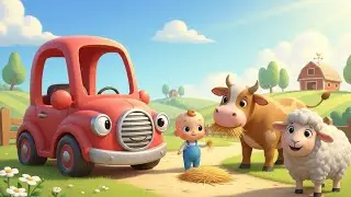 Baby Farm Car 🚗 | Farm Vehicles Song for Kids | Nursery Rhymes & Baby Songs