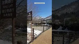 Snowy wonderland in Shirakawa Go, Japan #japan #travel #unesco #worldheritagesites #snow #shorts