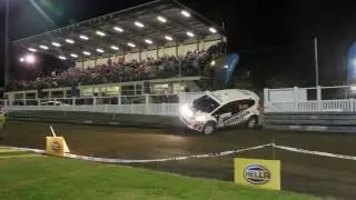 Eli's Honda Jazz rally car touches the guardrail HD