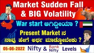 China & Taiwan War Started ? Market Sudden FALL? Stock market Volatility | Share Trader Kannada