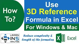 How to use 3D Reference formulas in Excel