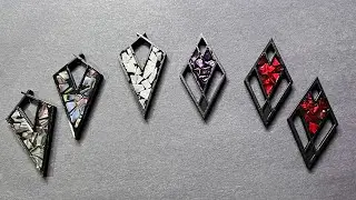 High-End Handmade Earrings | Celluloid Strip Resin Technique That Sells Part 2