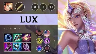 Lux Mid vs Orianna - NA Grandmaster Patch 25.20