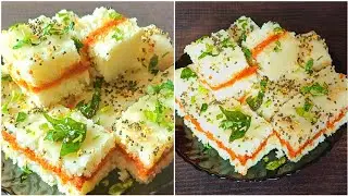 Instant Garlic Sandwich Dhokla Recipe | Lasniya Sandwich Dhokla | | Authentic Indian Cooking ||