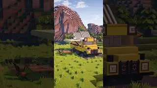 I built RV from School Bus in Minecraft #MinecraftBuild #BusToRV #CocricotMod
