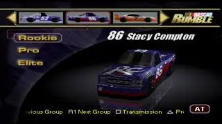 NASCAR RUMBLE * 86 STACY COMPTON * MOBIL * MAINAN * PLAY STATION 1 * BALAP * ROOKIE TYPE