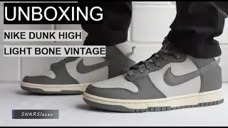 Unboxing Nike Dunk high Light Bone Vintage 
