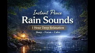 (No Ads) Instant Peace Rain Sounds | 1 Hour Deep Relaxation for Sleep, Focus & Calm