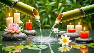 Relaxing Sleep Music with Bamboo Water Sound🌿Insomnia Relief,Calm Anxiety,Stress Relief & Meditation