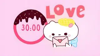 Pomodoro Timer 30/5 | LOVE O'CLOCK with Shiro 💌💗 | STUDY WITH ME