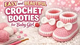 Easy and Beautiful Crochet Booties for Baby Girl 🧶 | Step by Step for Beginners.welcome in live 🧶