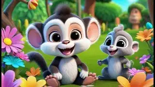 The Curious Lemur Found a Mirror | Nursery Rhymes for Kids & Baby Songs