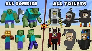 All Skibidi Toilets vs All Zombies - Mutant & Titan Cameraman vs Mutant Titan Zombies