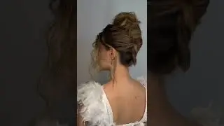 Новый вариант ракушка-а-ля высокий пучок #прически #ракушка #прически #прическа #локоны #волосы #