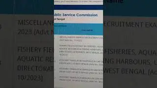WBPSC MISCELLANEOUS 2023  APPLY STARTED ONLINE CONTACT OUR CENTRE