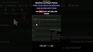 S1 EP18 Лабораторная работа 9 Машинное обучение на Python Как использовать отрицательную индексац...