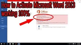 How to activate Microsoft Word 2013 on Window 10 easy working 100% | 22/03/2019