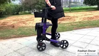 Four Wheel Walker Rollator With Shopping Bag