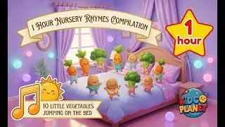 🥦🥕10 Little Vegetables Jumping on the Bed + More Nursery Rhymes & Kids Songs