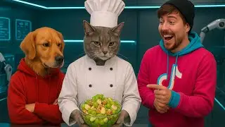 MrBeast Loves Cat&rsquo;s Waldorf Salad 😲🐱🔥 Dog Gets Jealous | Dog VS Cat Recipe