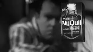 Vicks NyQuil Commercial   In Bed With a Cold  1966 Vick Chemical CompanyAUDIO MUTED