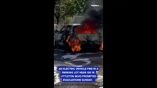 Electric car fire prompted some evacuations Sunday