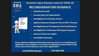 EIDL Reconsideration Webinar