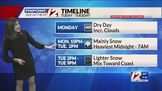 Pinpoint Weather 12 Forecast: Winter Storm Arrives Tonight; Monday, February 27, 2023