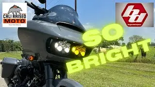 Ultimate Harley Davidson Road Glide Upgrade Cali Raised Moto - Baja Designs LP6 Headlight Install &