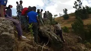 Arsi Robe - Hulul Irrigation Project - Moving Huge Stone