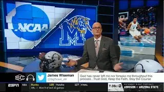 [BREAKING NEWS] NCAA suspends James Wiseman for 12 games total; Memphis def ARK-LR 68-58