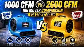 1000 CFM vs 2600 CFM Air Mover Comparison for Carpet Drying