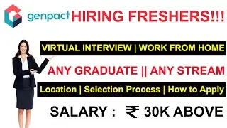 Genpact Freshers Recruitment 2021| Work From Home jobs| Genpact Company| Genpact jobs | IT Jobs